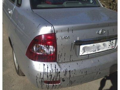 Чистка кузова машины от битумных пятен