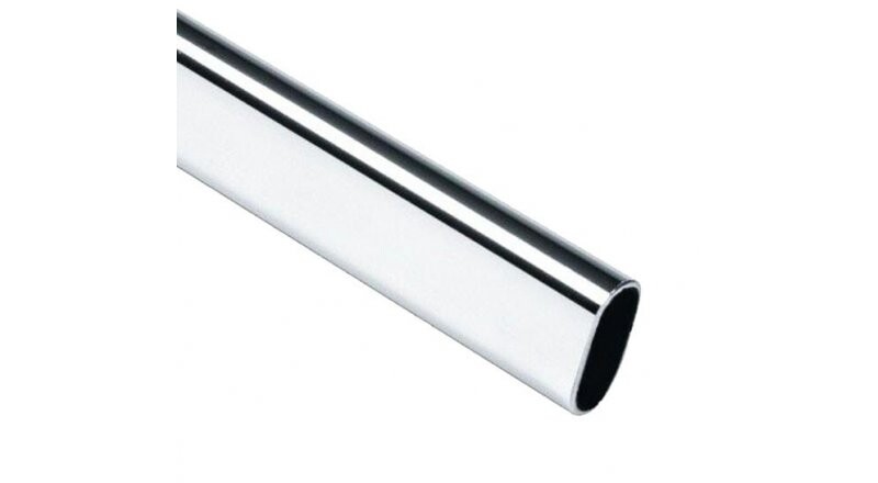 Труба овальная хромированная