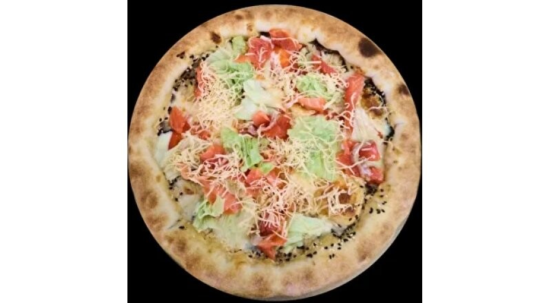 Пицца «Цезарь с семгой»