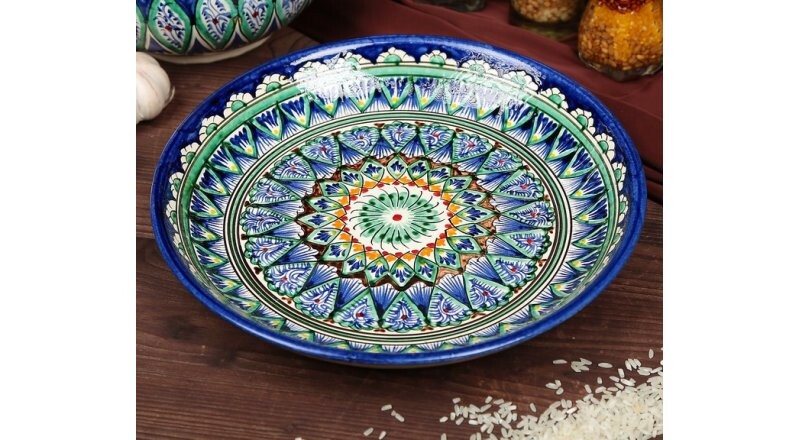 Блюдо керамическое «Ляган Узоры»