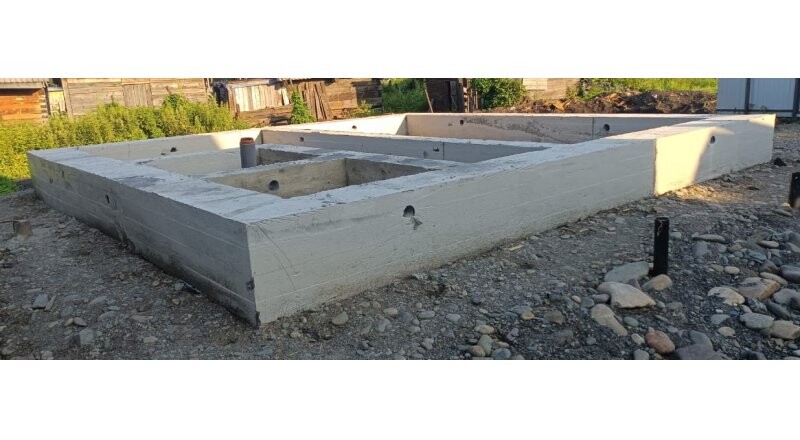 Заливка фундамента