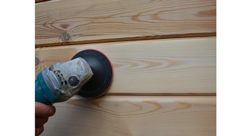 Шлифовка дома из бруса