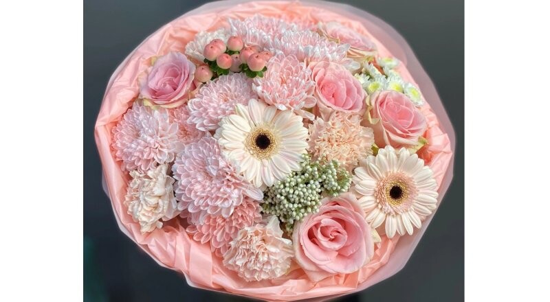 Букет микс «Розовая фиерия»