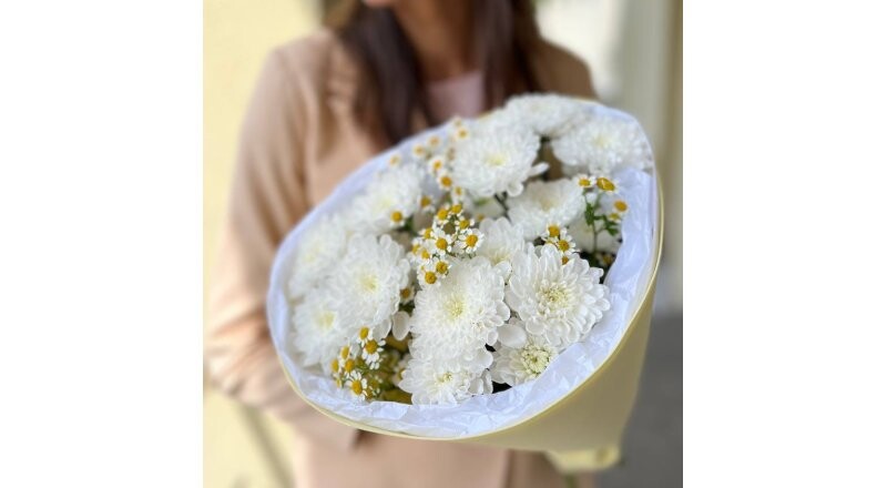 Букет «Нежный Алтай» с милейшими ромашками