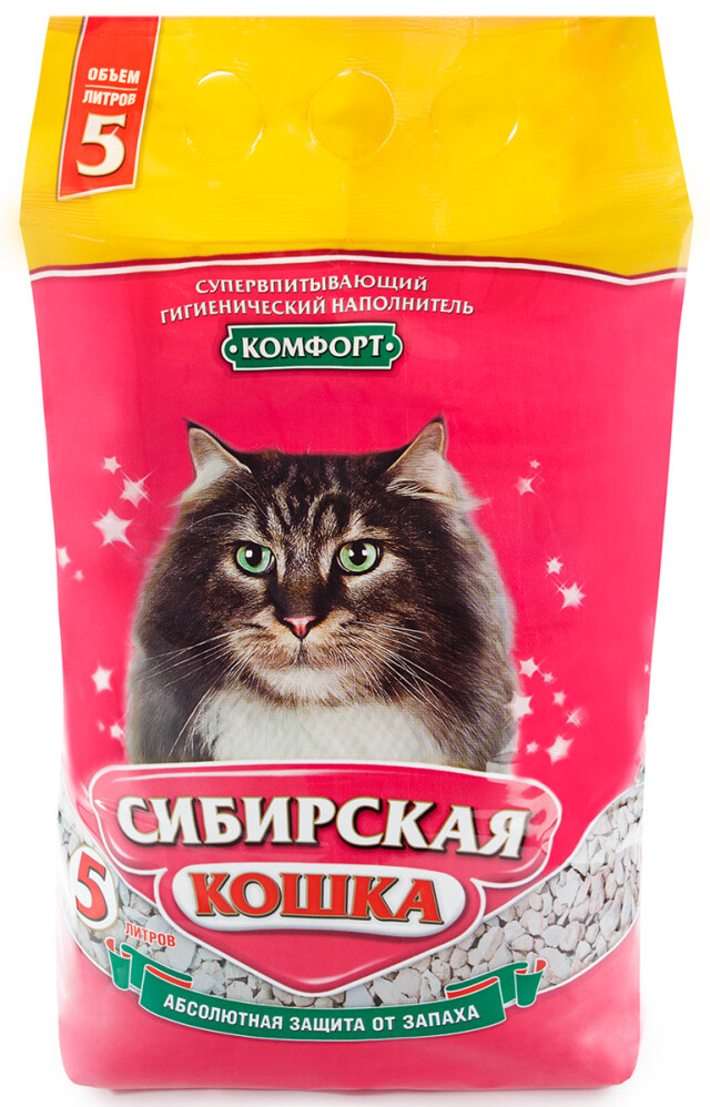 Наполнитель для кошачьего туалета впитывающий «Сибирская кошка»