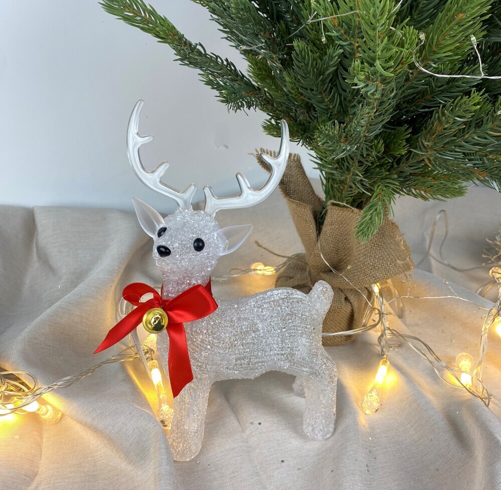 Украшение светодиод.  Олень  25см 20 LED белый