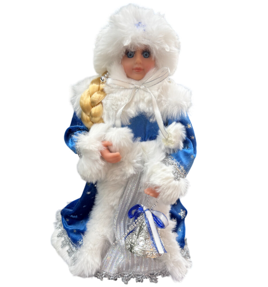 Фигура НГ 30см  Снегурочка  с колокольчиками синий