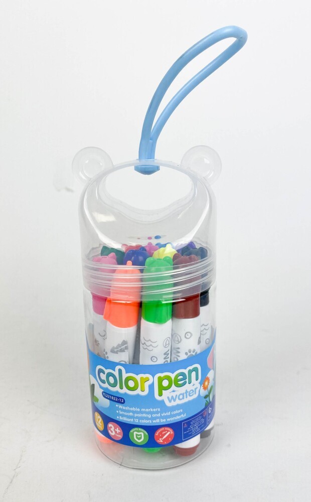 Фломастеры 12цв на водной основе в пласт. пенале YL221822 Yalong