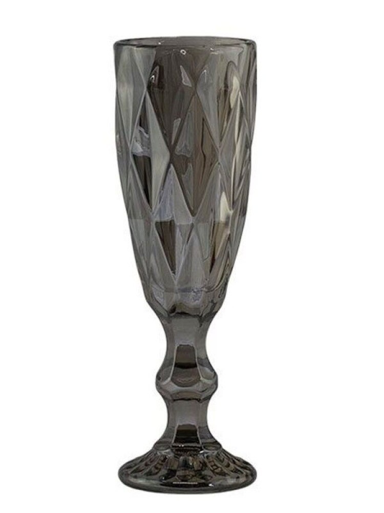 Фужер для шамп. 190мл стекло  Грани  графит