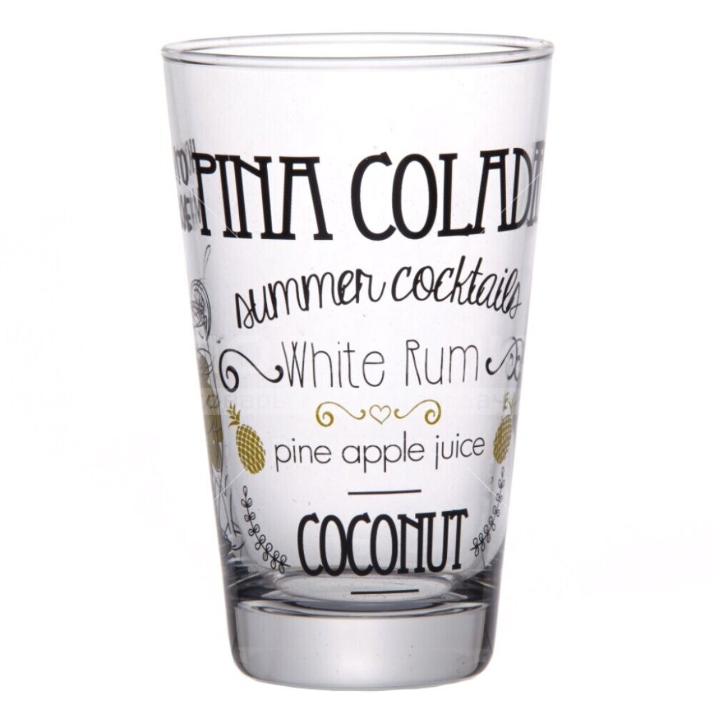 Стакан 395мл стекло  САММЕР КОКТЕЙЛС  ассорт.