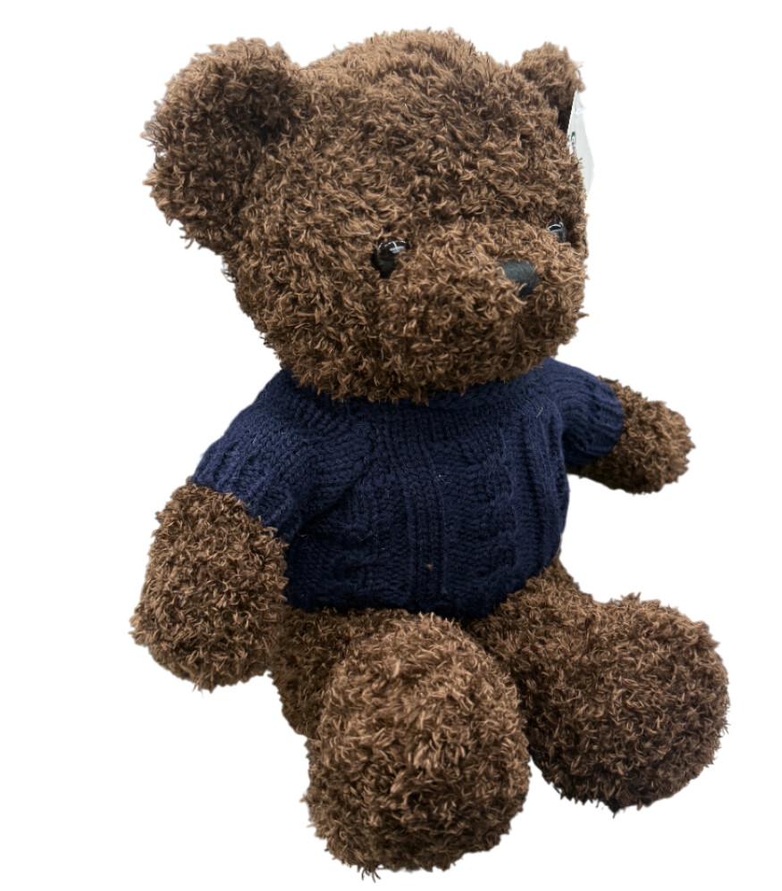 Игрушка мягкая 35см  Мишка в кофте  ассорт.