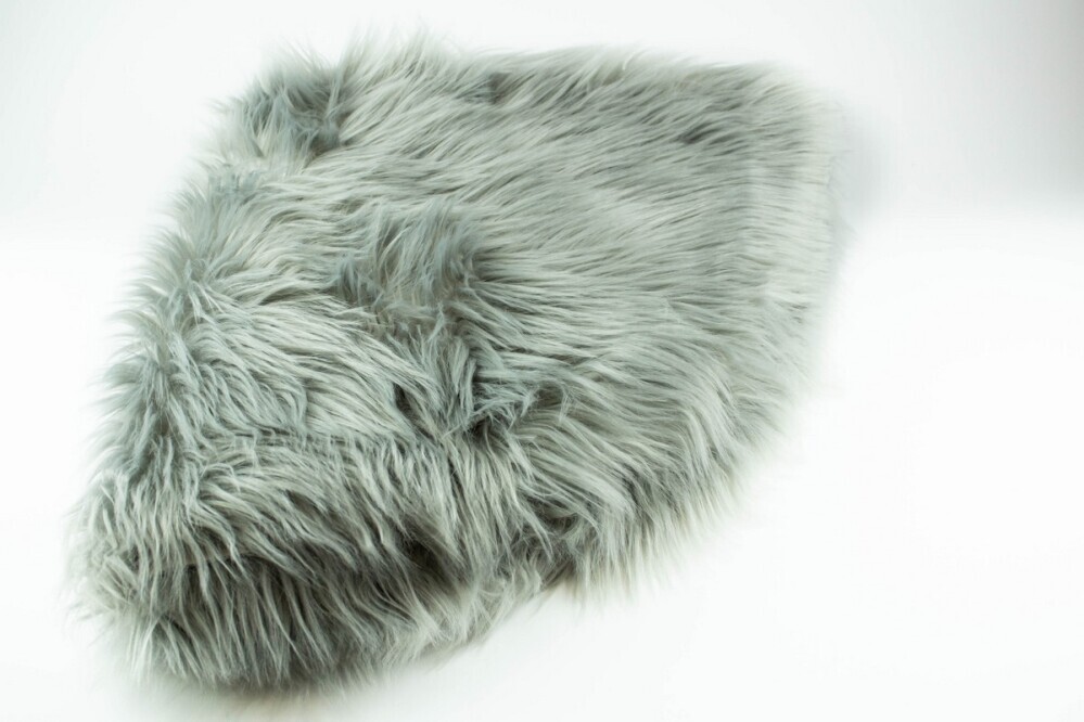 Коврик d-80см с длинным ворсом  Серый