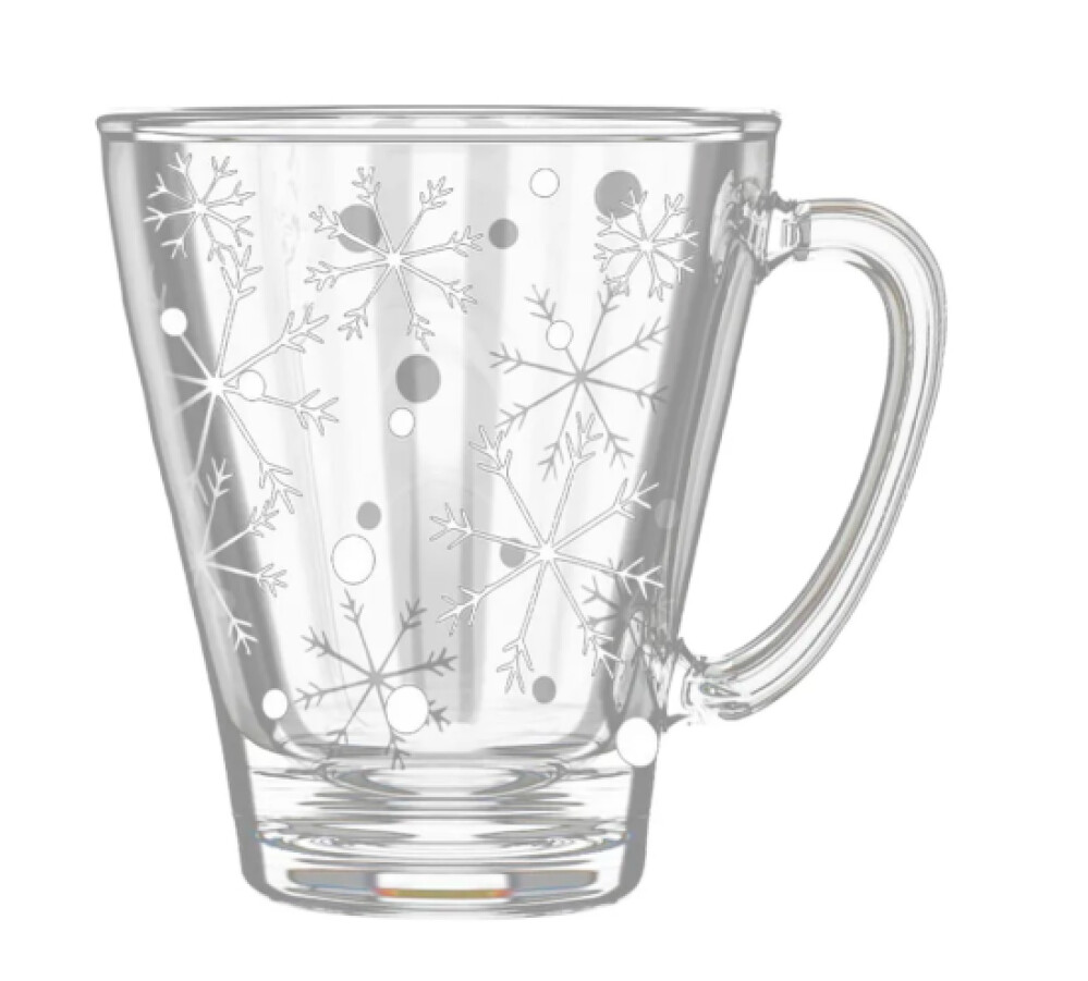 Кружка 250мл стекло  Снегопад
