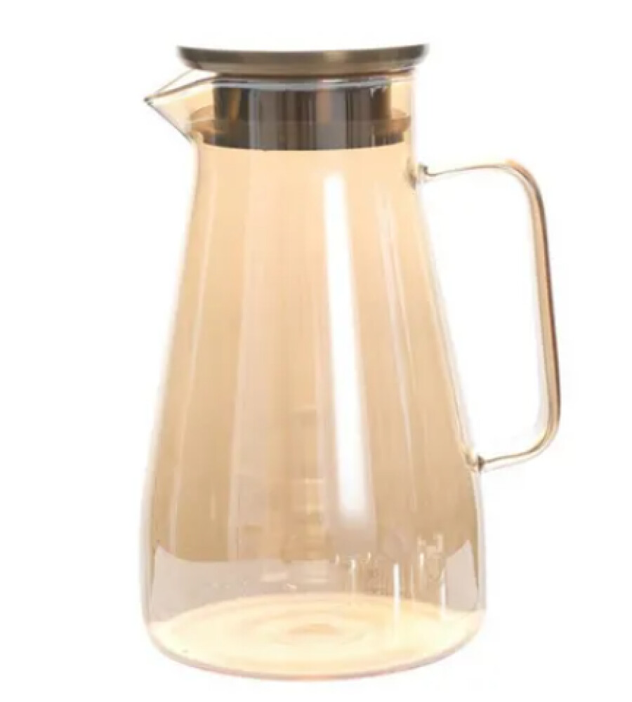 Кувшин 1500мл стекло перламутр крышка золото