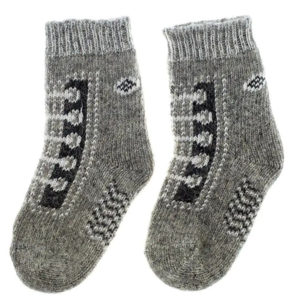 Носки дет. шерсть р.32-34  Шнурки серый