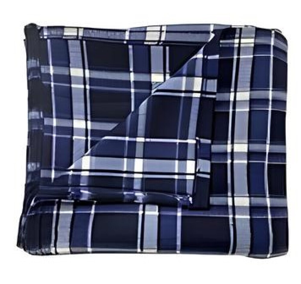 Плед 150х200см  Клетка  синий