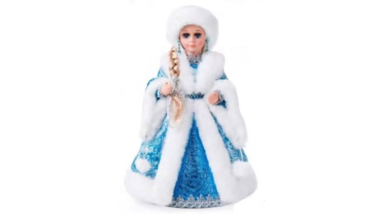 Новогодний набор с конфетами игрушка в виде Снегурочки