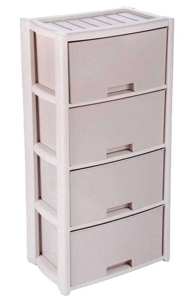 Комод пластм. 4-х секц.  Колорит  бежевый
