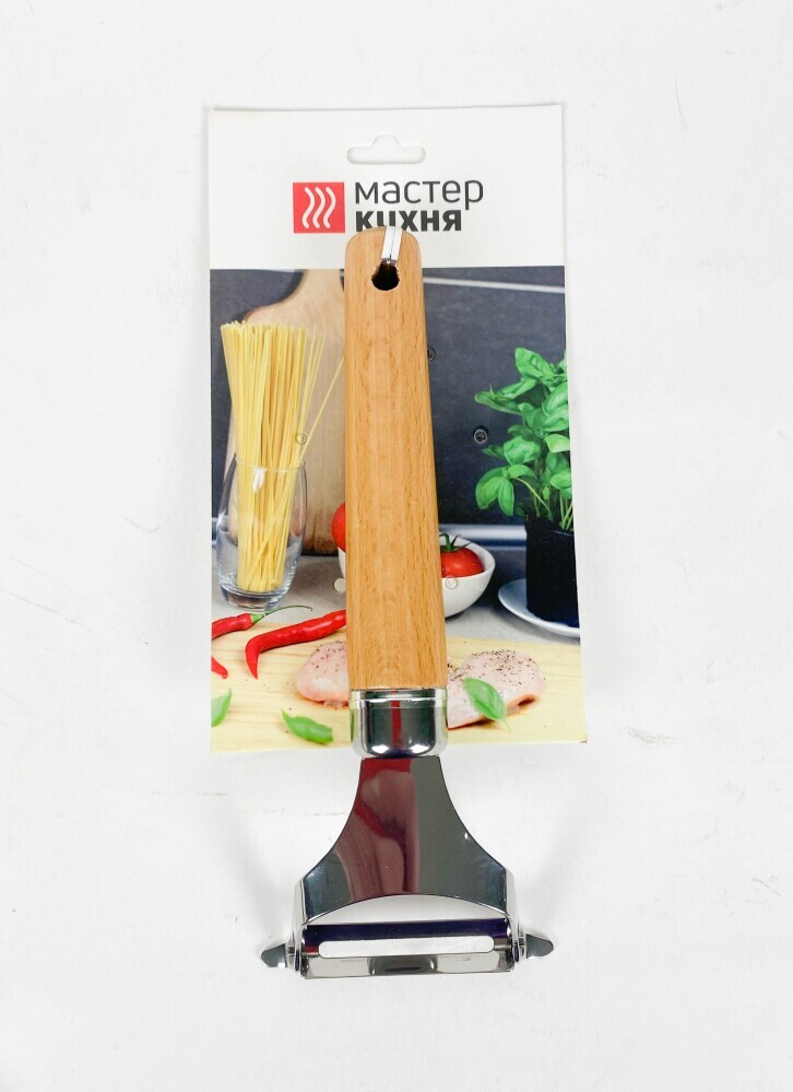 Овощечистка метал. дерев. ручка  Tree