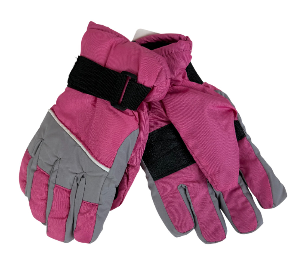 Перчатки зимние подростковые, прорезин. ладонь, дл. 16см, обхват 21см, UN-010