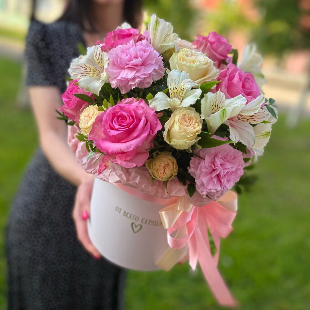 Композиция в цилиндре «От всего сердца»