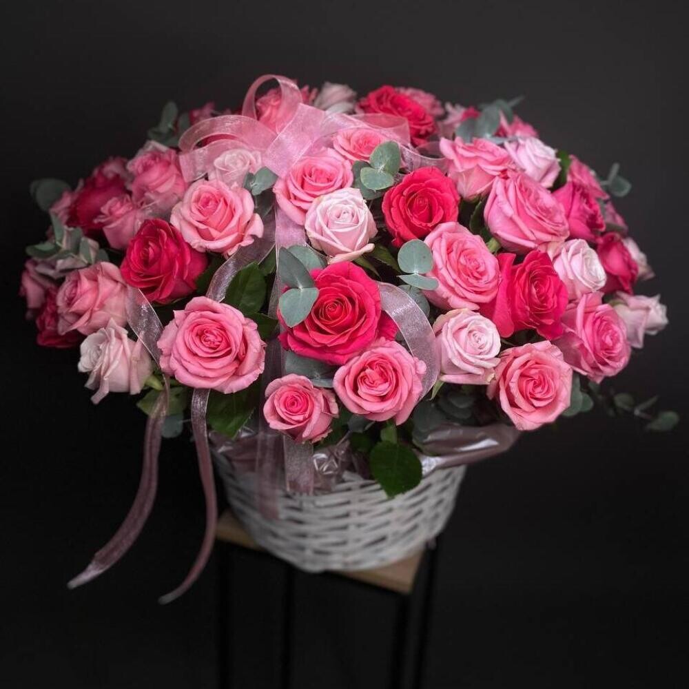 Корзина Розовые мечты