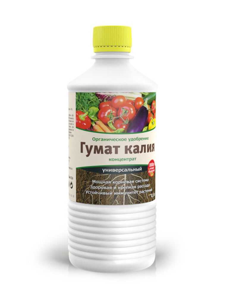 Удобрение  Гумат Калия для рассады  концентрат 0,5л БиоМастер