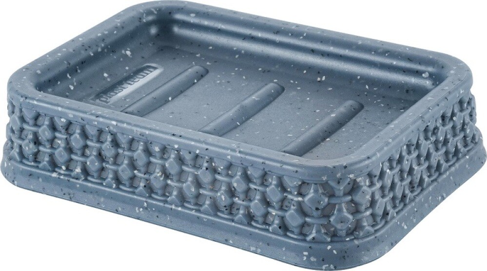 Мыльница пластм.  Stone  темный камень Plast Team