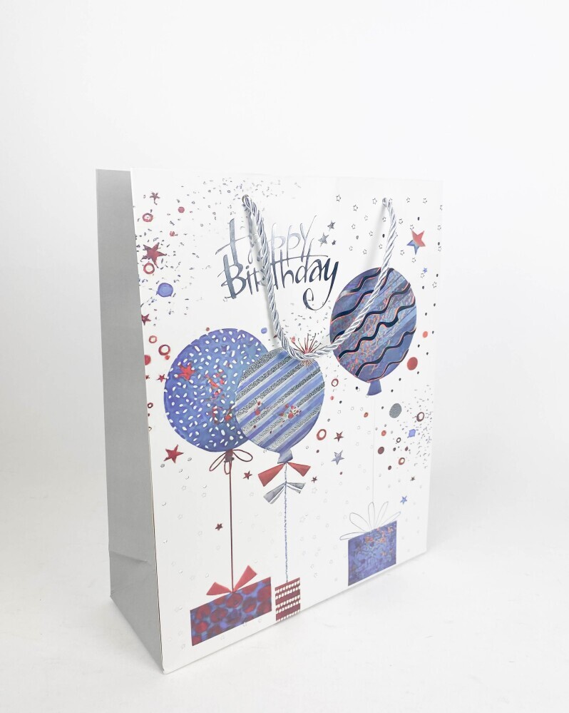 Пакет подарочный бум. 26х32х10см  С днем рождения!  №1 ассорт. Starlight