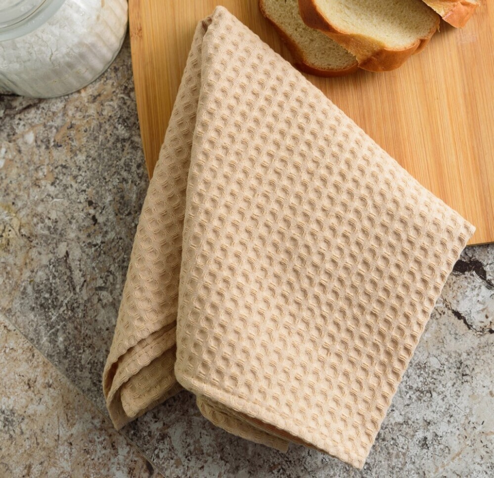 Полотенце вафельное 40х70см 300гр/кв.м бежевый