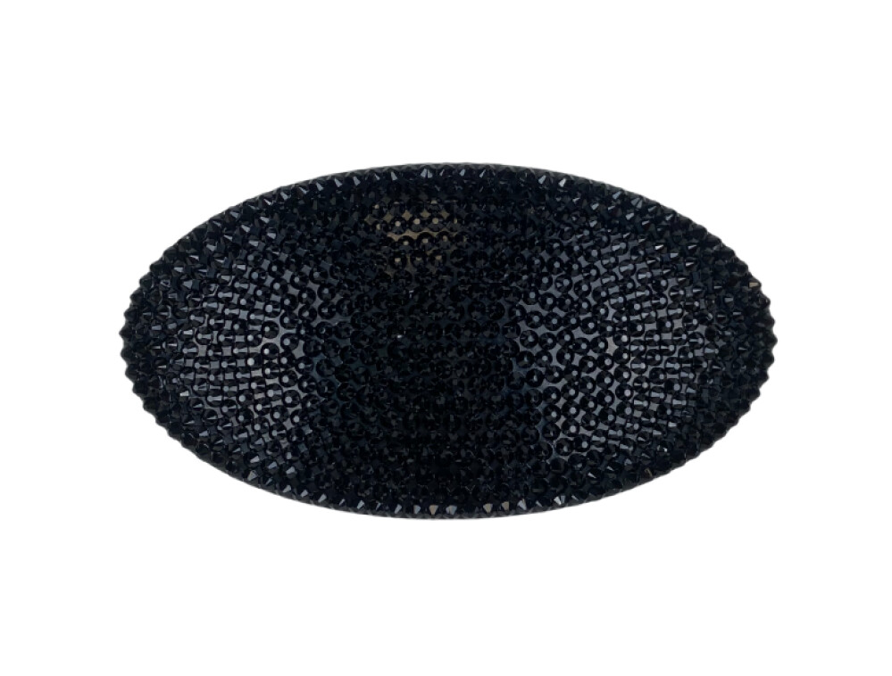 Заколка автомат для волос  Овал  большая черная