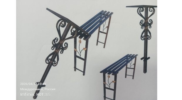 Столы и лавки металлические 