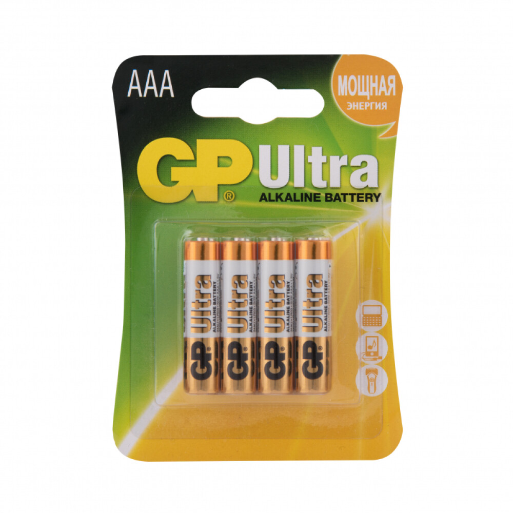 Батарейка LR03 GP Ultra 24AU-2CR4 BL-4