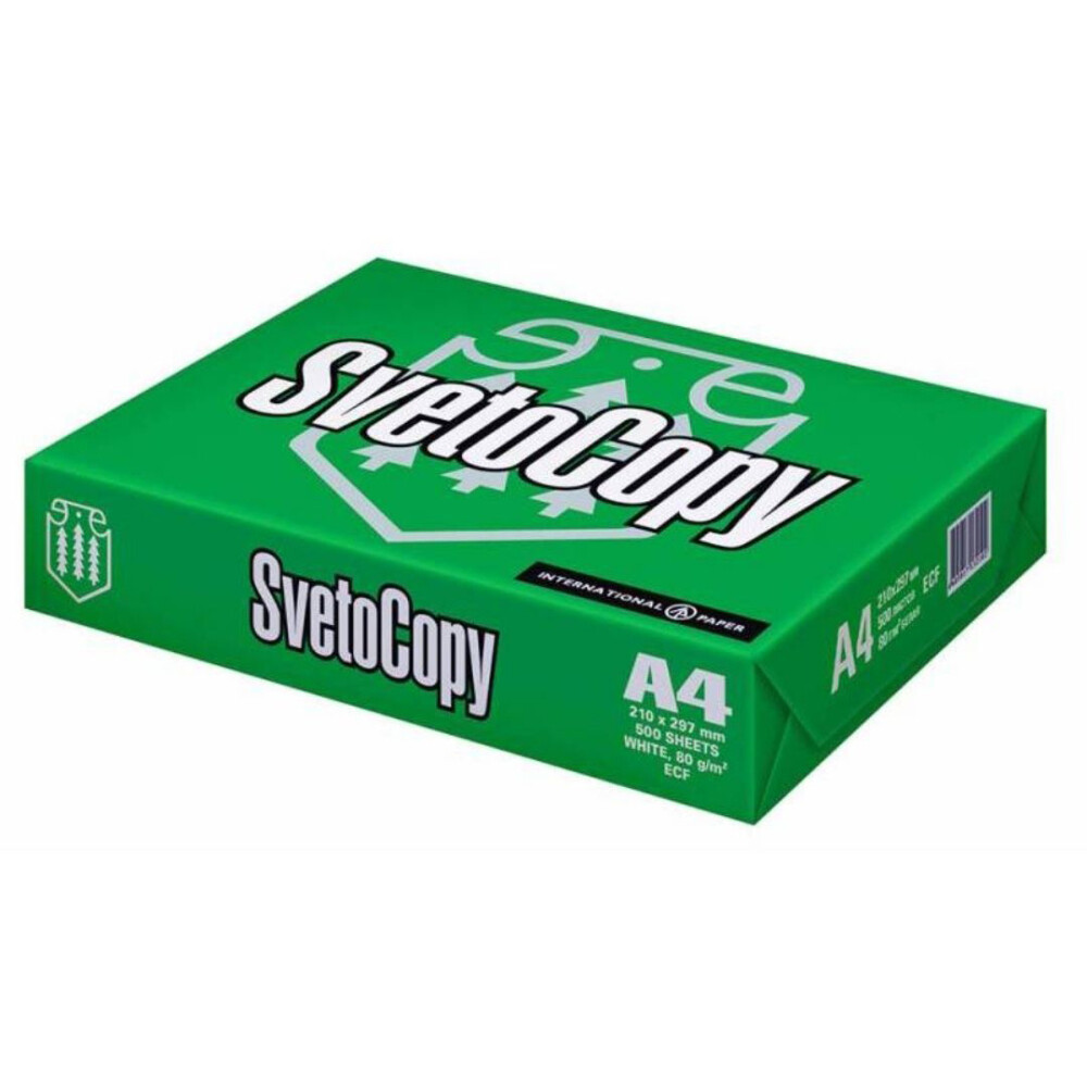 Бумага 500л А4 для офисн. техники белая SVETOCOPY
