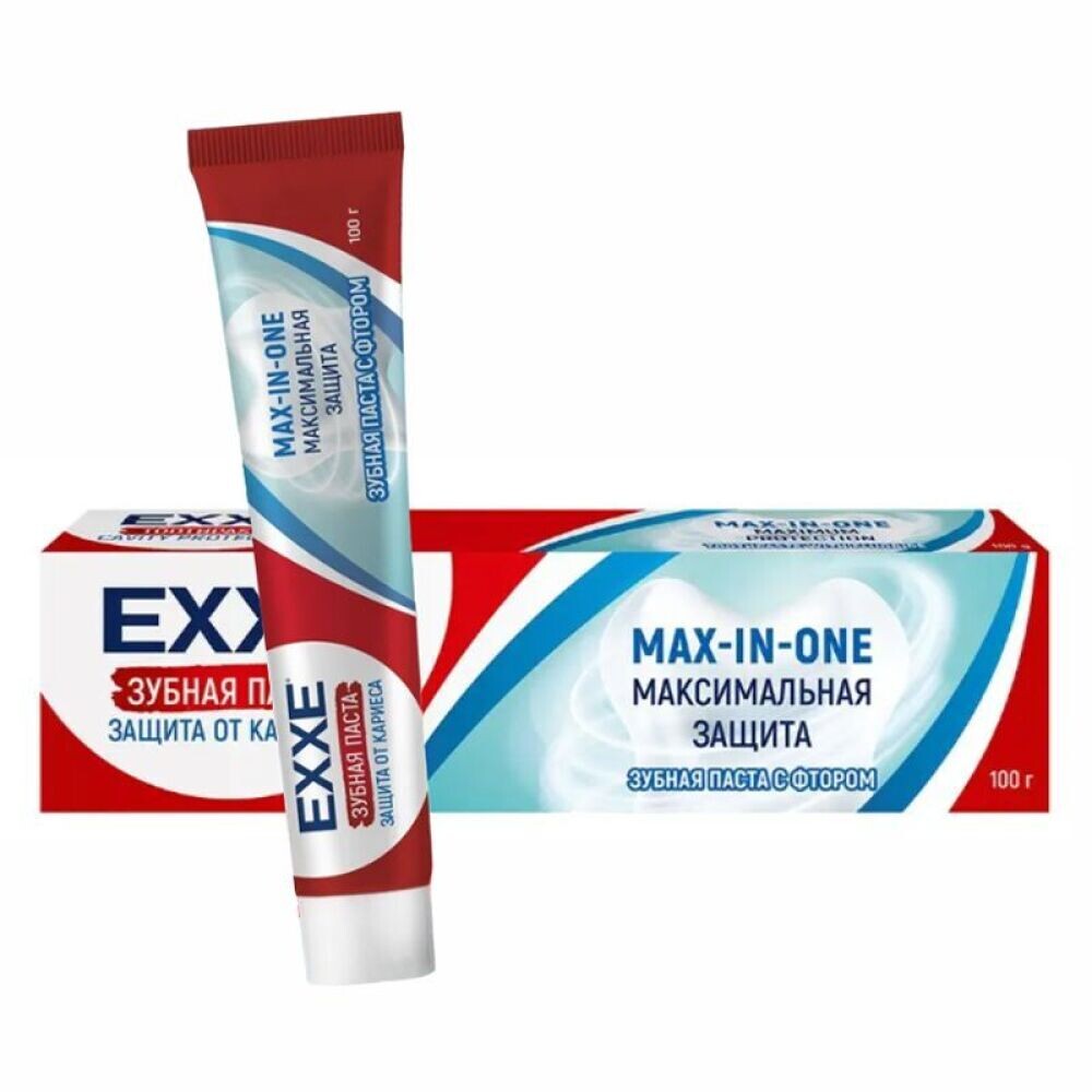 Паста зубная 100гр макс. защита от кариеса Max-in-one EXXE